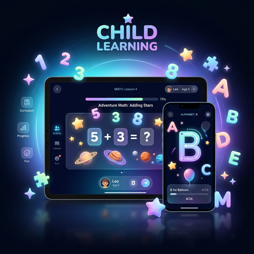 Child Learning primary interface display