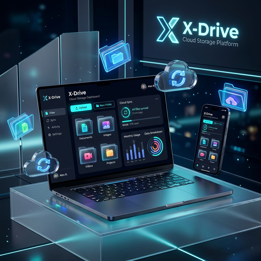 X Drive primary interface display